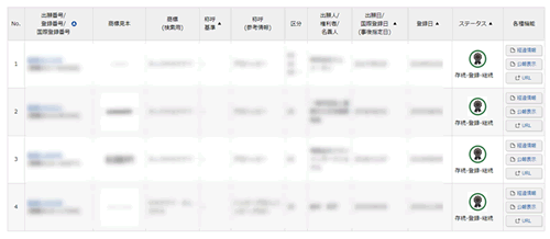 商標検索結果